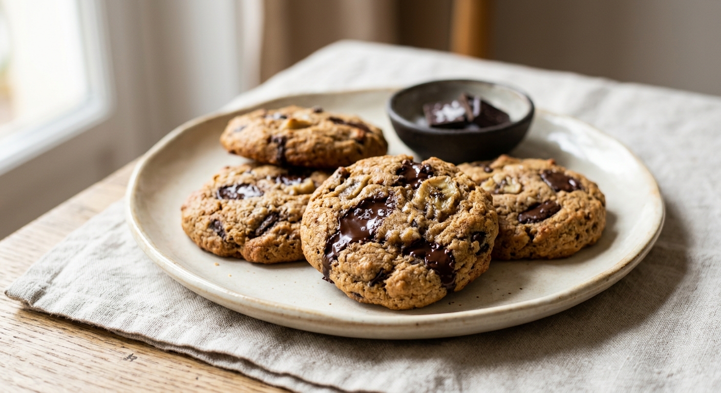 Cookies à la banane - sans gluten, sans sucre et sans beurre