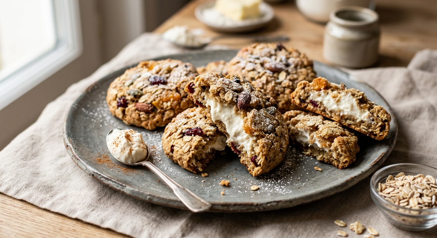 Cookies muesli fourrés à la crème