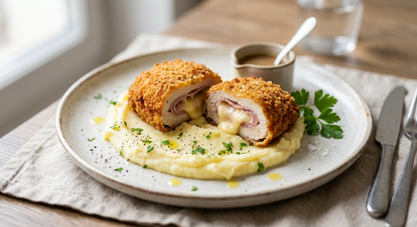 Cordon bleu & purée maison