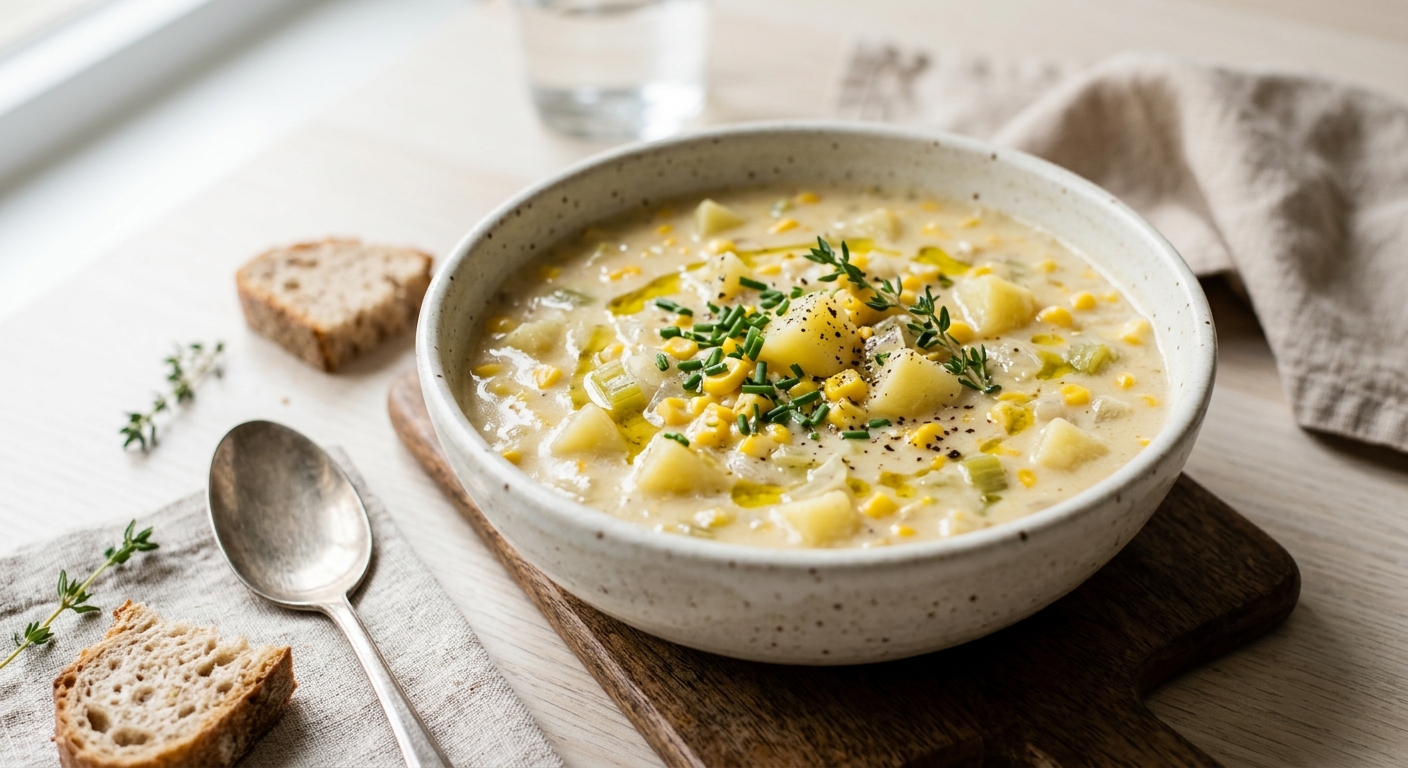 Corn chowder - soupe au maïs