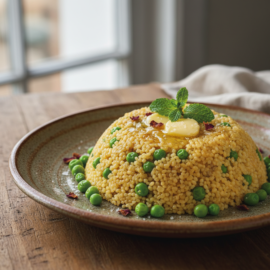 Couscous sec aux petits pois