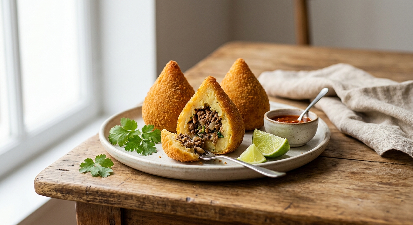 Coxinha (croquette brésilienne à la viande hachée)