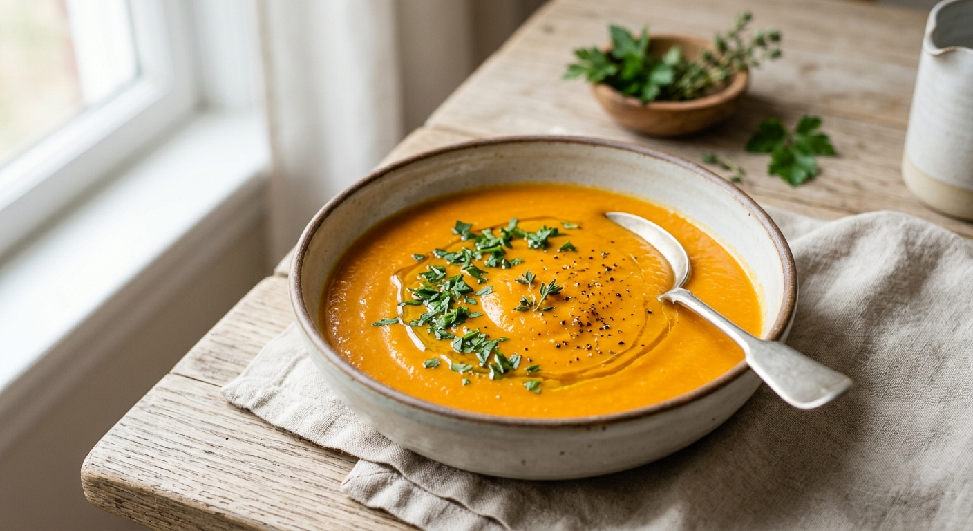 Crème de carottes sans crème ni lait