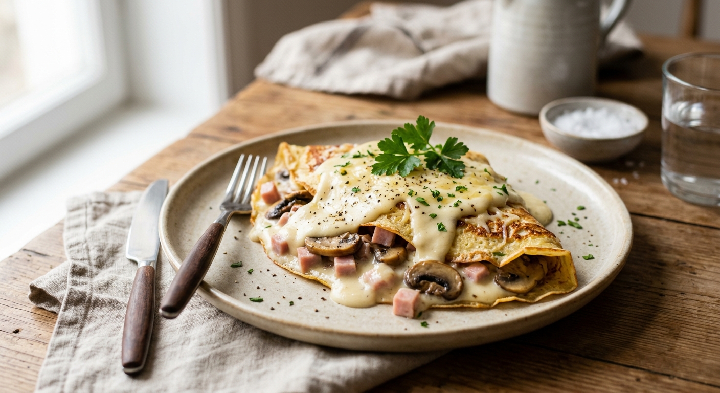 Crêpes jambon béchamel