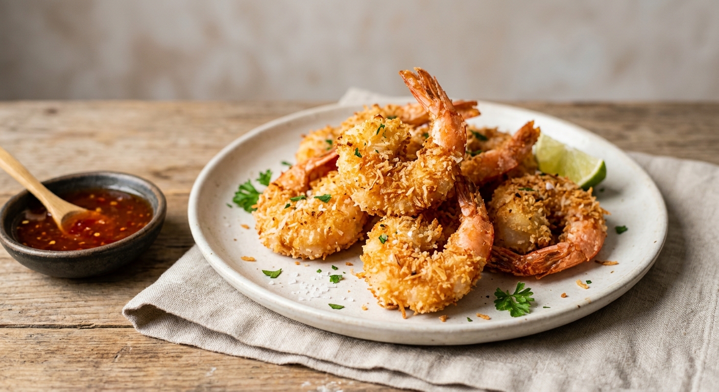 Crevettes noix de coco au air-fryer