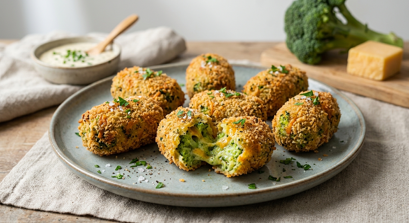 Croquettes de Brocoli et Cheddar au Airfryer