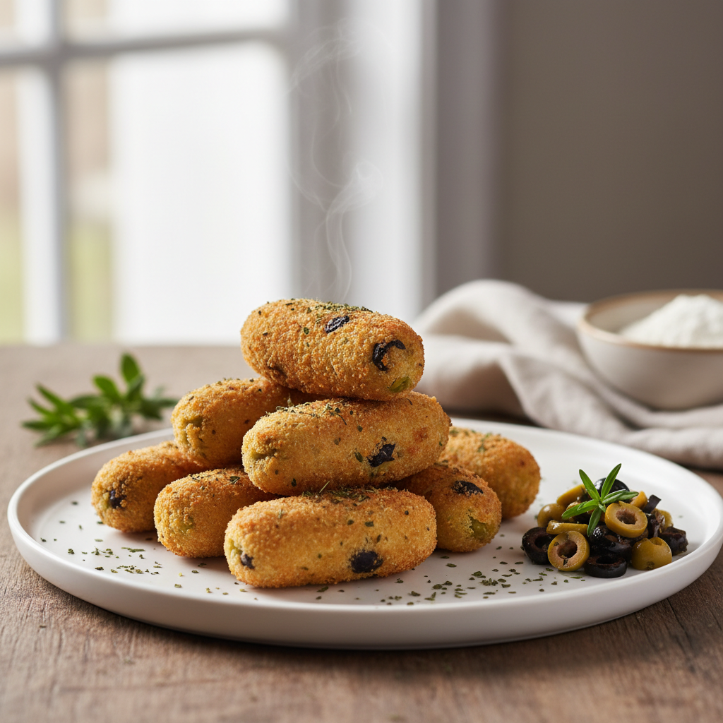 Croquettes de purée aux olives