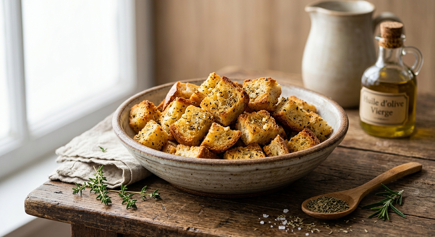 Croûtons pour la soupe ou pour la salade
