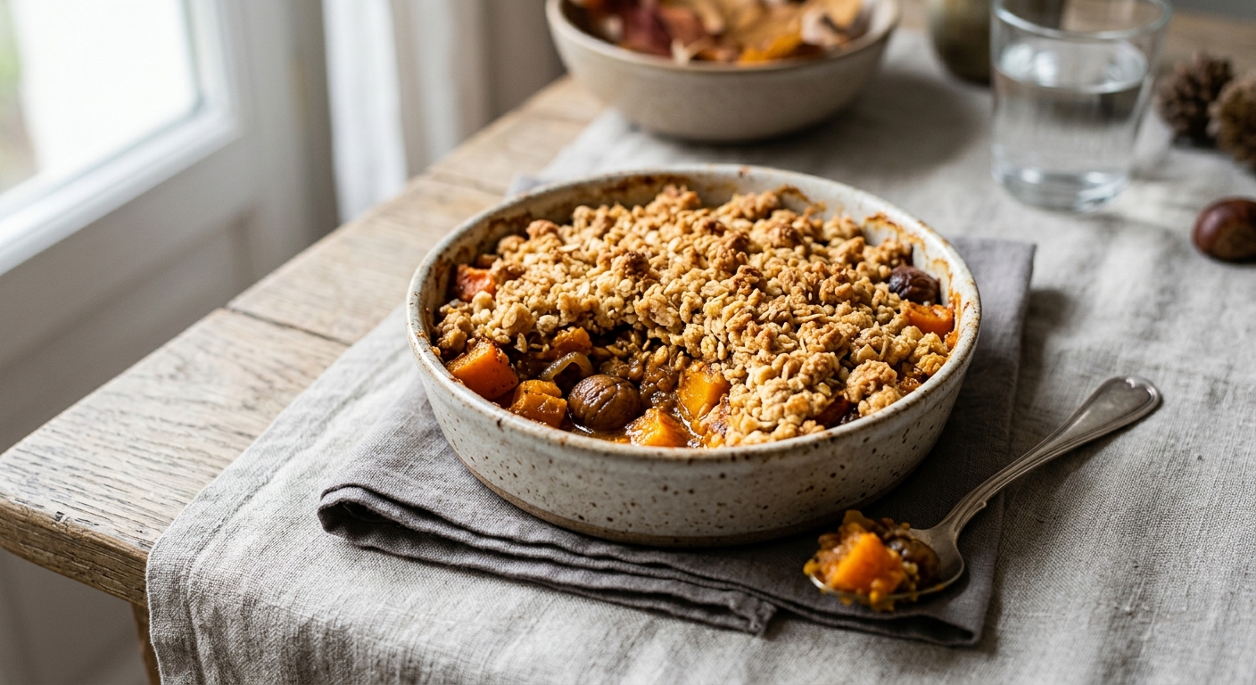 Crumble d'automne potiron & châtaigne