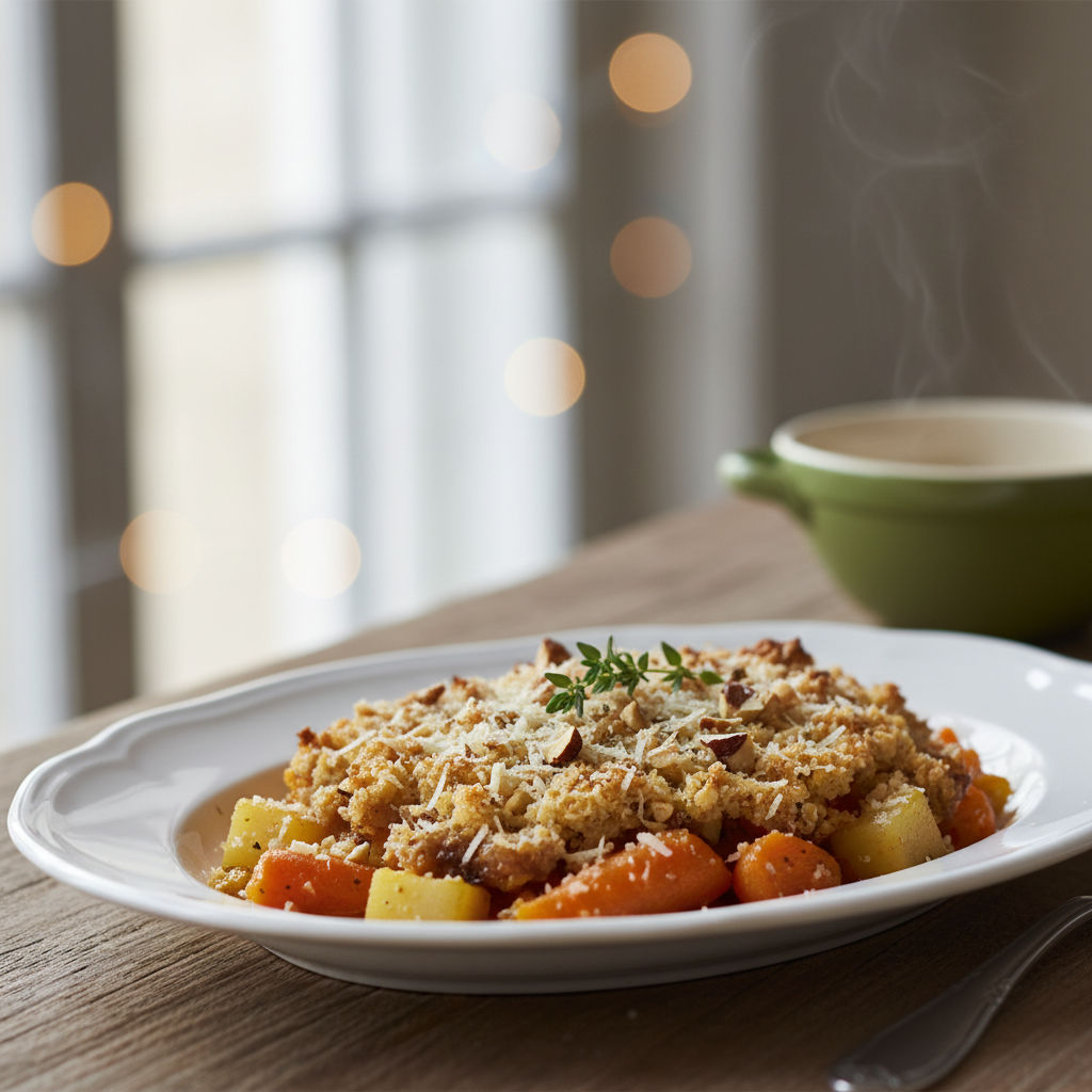 Crumble de rutabagas aux noisettes