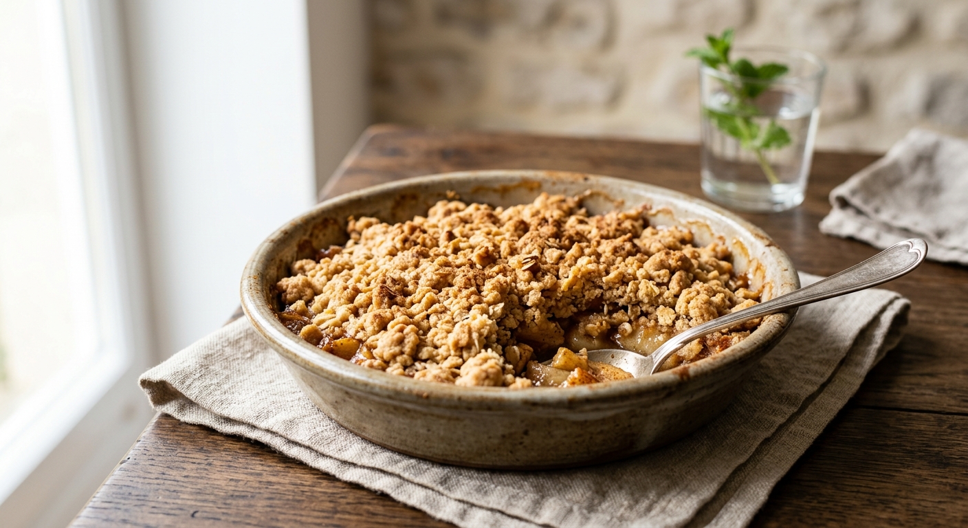 Crumble pomme cannelle gingembre de sandy