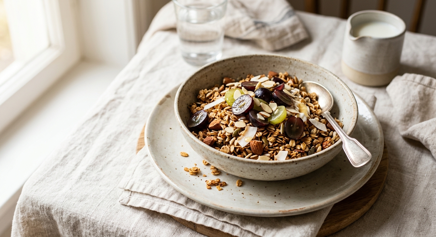 Crunchy granola aux raisins frais (fait maison)