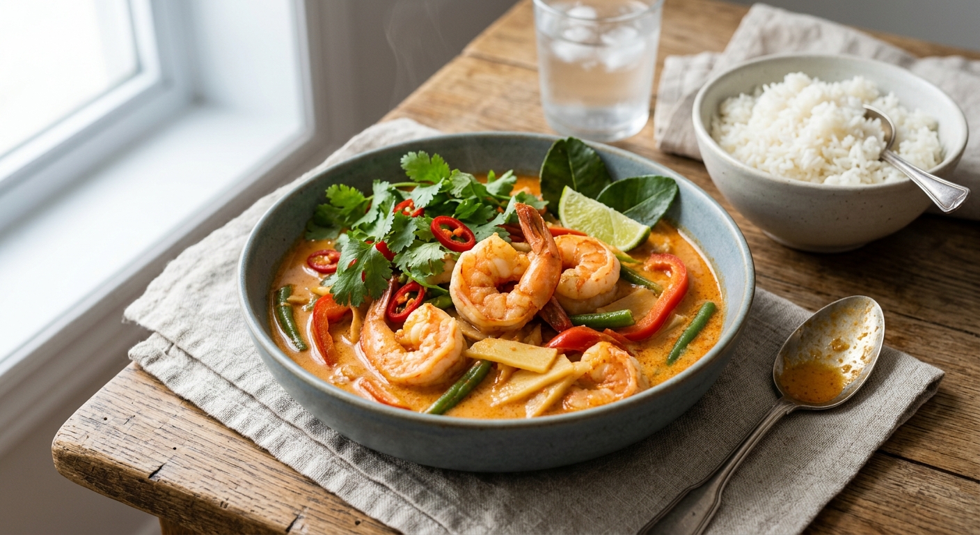 Curry thaï aux crevettes