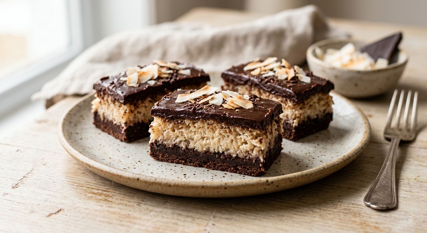 Délicieuses barres choco-coco