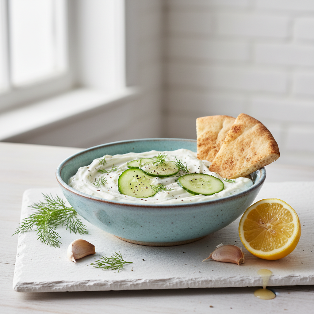 Dip de yaourt aux concombres et aneth