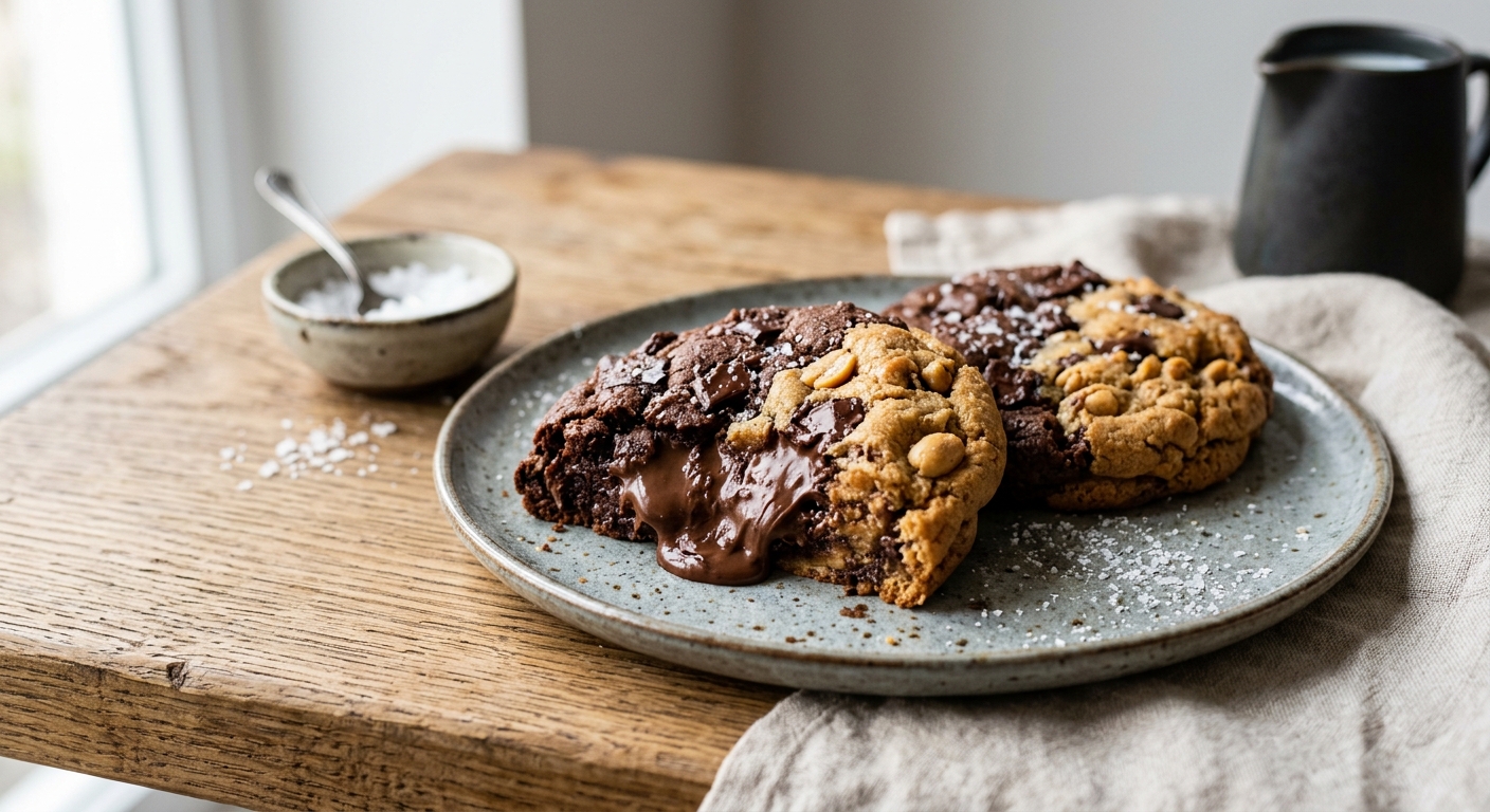Double cookie coeur fondant chocolat