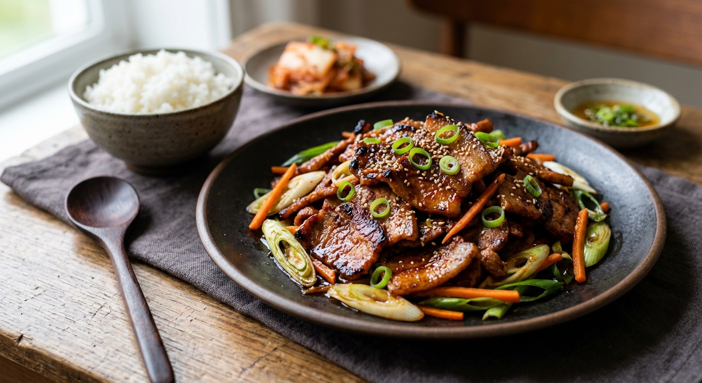 Dwaeji Bulgogi (barbecue de porc coréen)