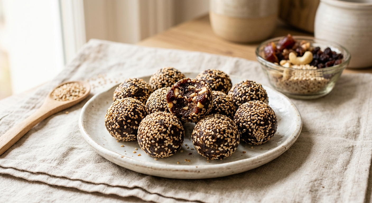 Energy balls aux graines de sésame