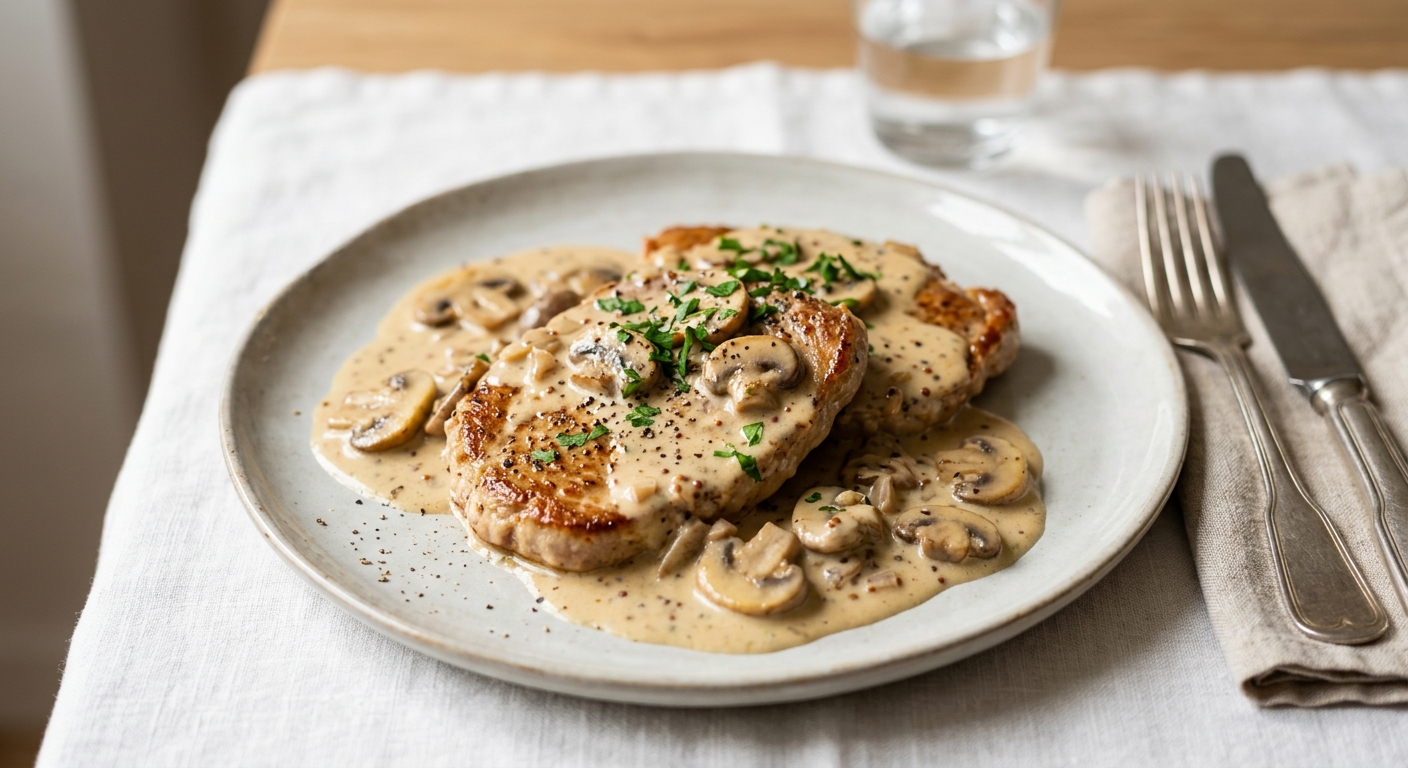 Escalope de veau à la crème