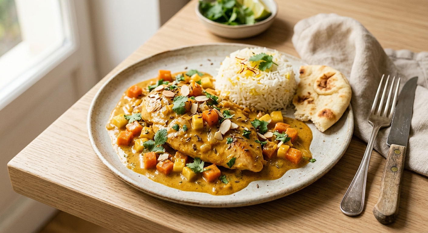 Escalopes de poulet à l'indienne