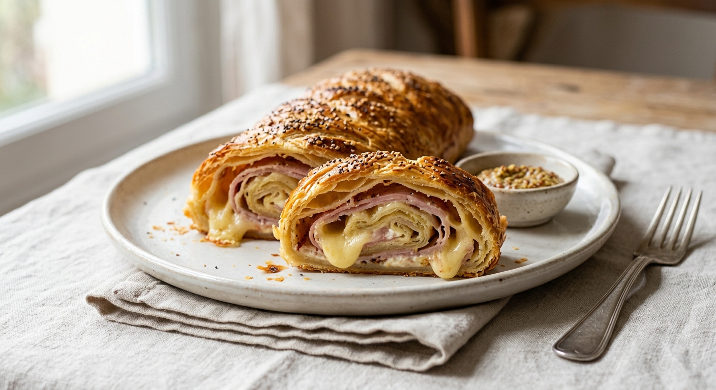 Feuilleté roulé jambon & fromage