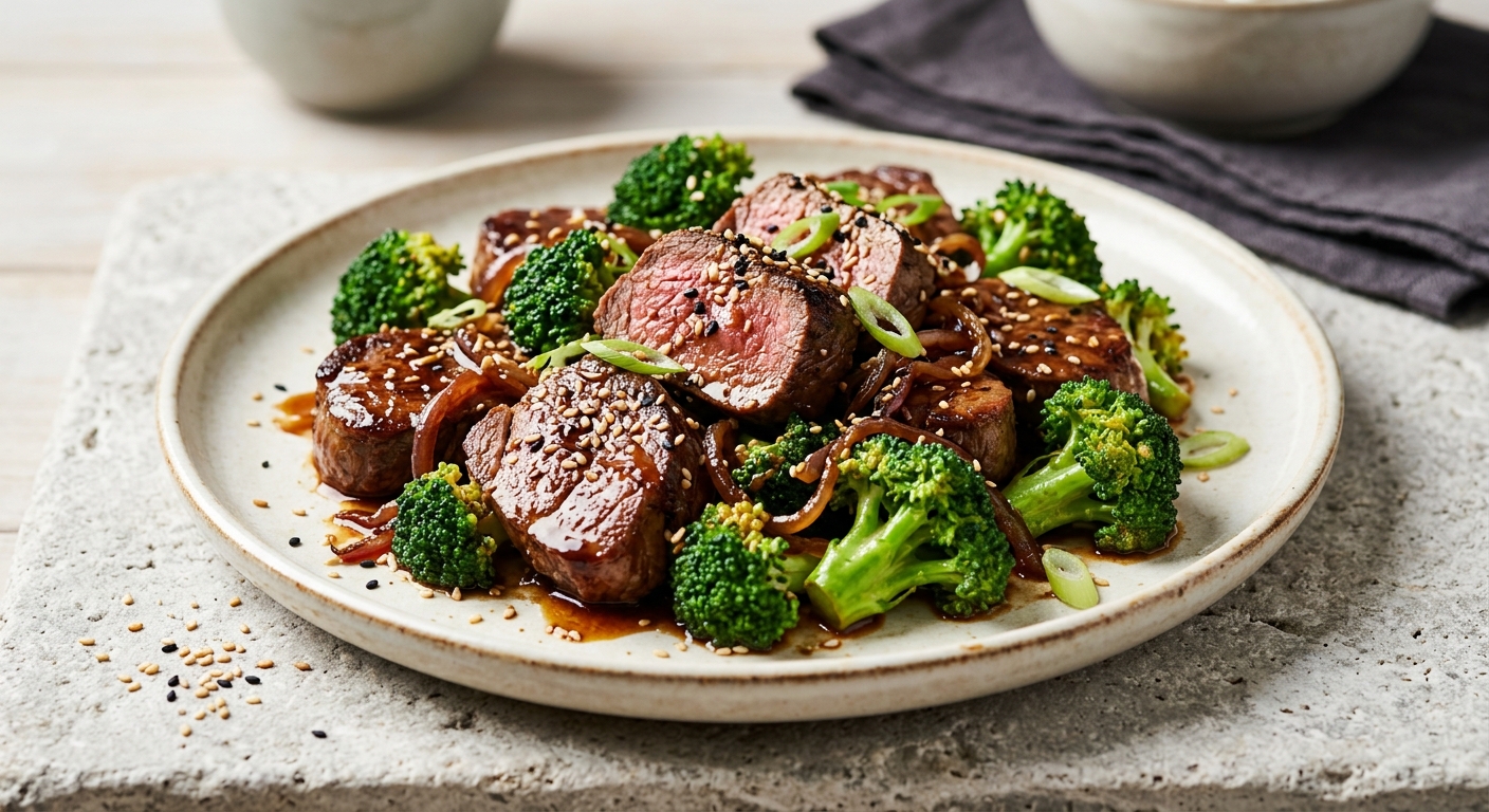 Filet de boeuf aux brocolis