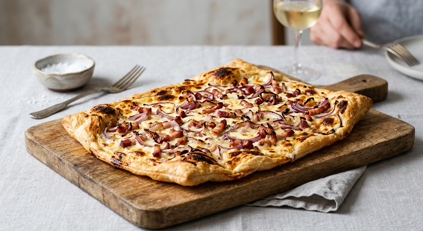 Flammekueche (tarte flambée alsacienne)