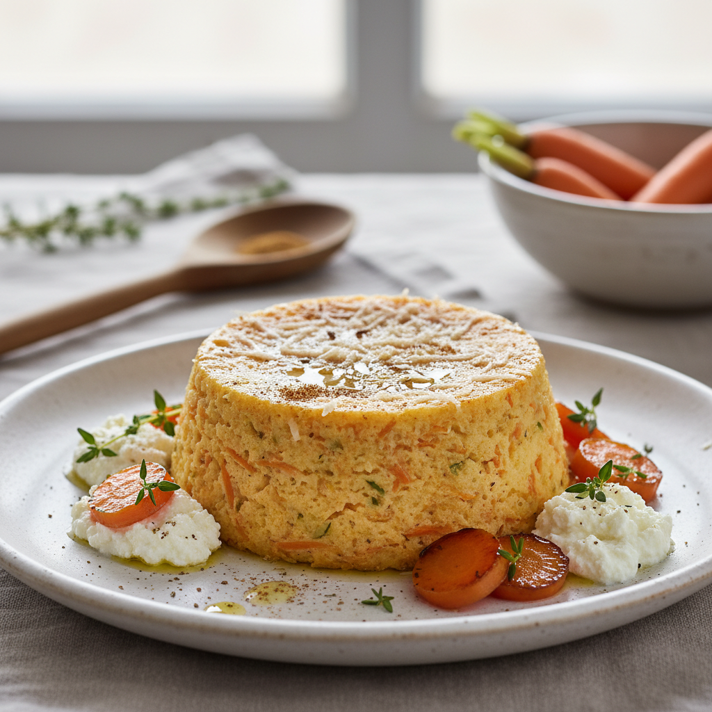 Flan aux carottes & ricotta