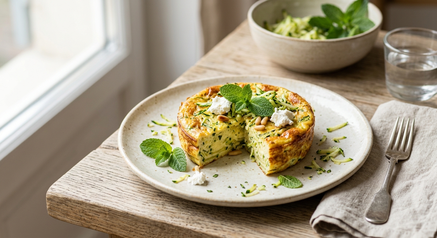 Flan de chèvre aux courgettes