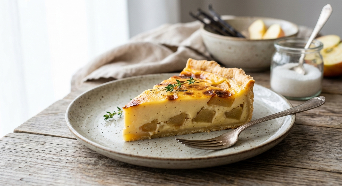 Flan pâtissier pommes/vanille