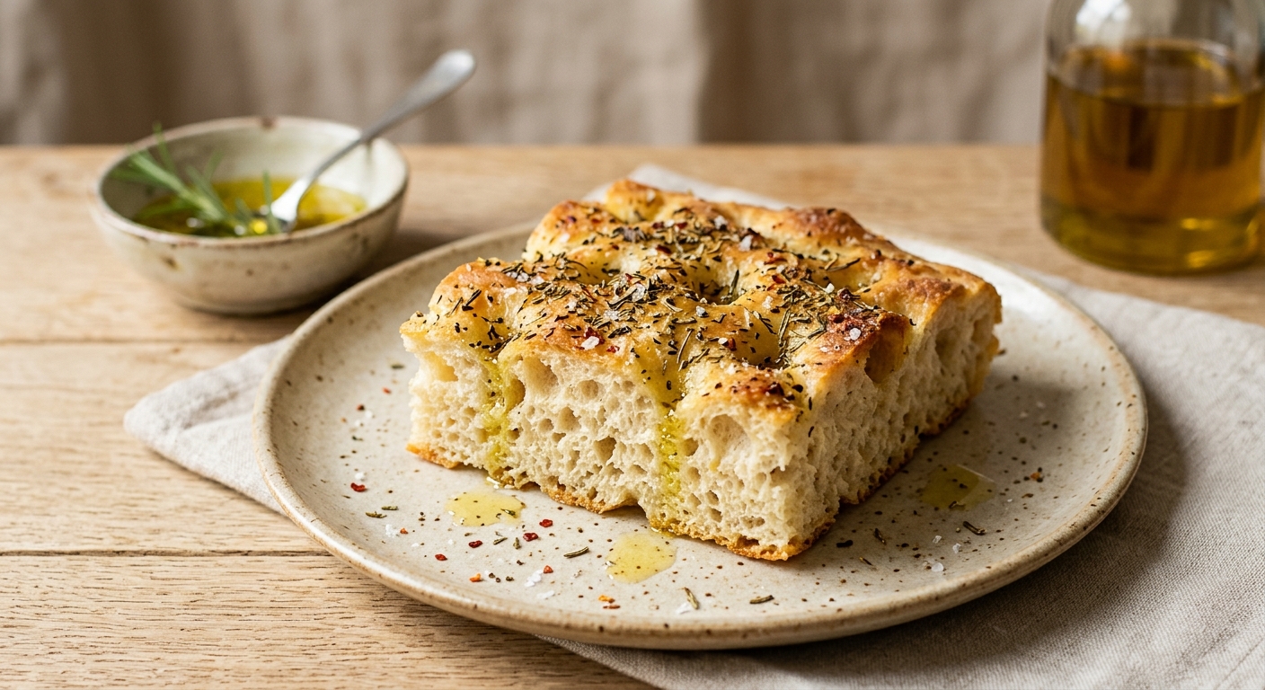 Focaccia aux herbes de provence par laurent mariotte