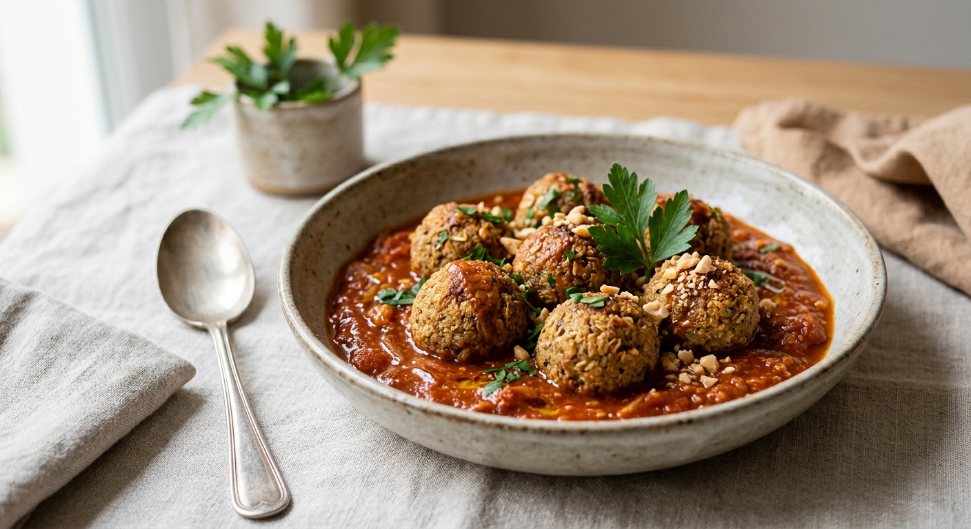 Fonio balls et sauce africaine