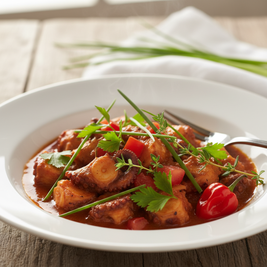Fricassée de chatrou (poulpe)