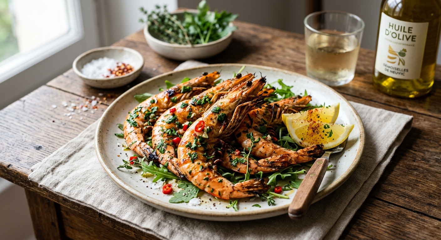 Gambas grillées au four : Demoiselles de Neuvic