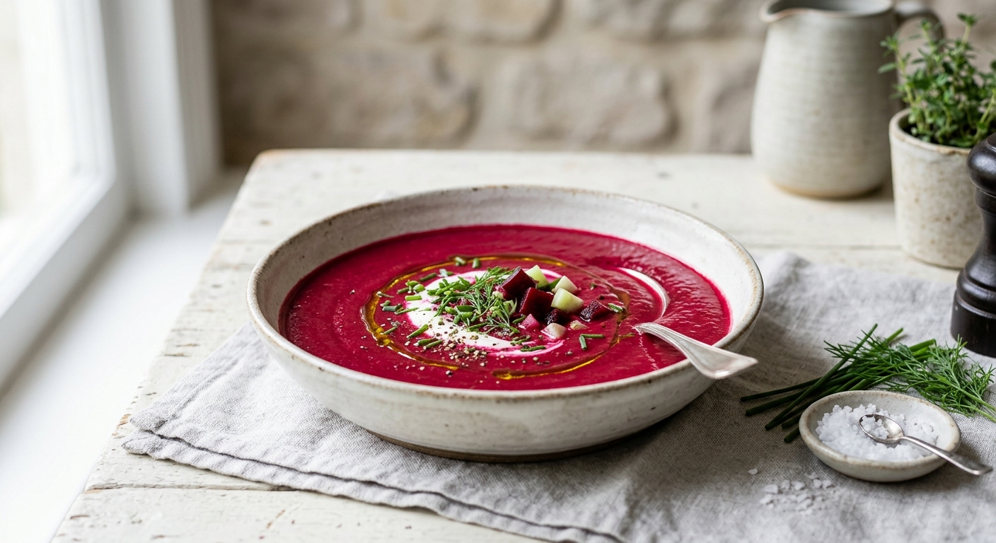 Gaspacho de betterave rouge