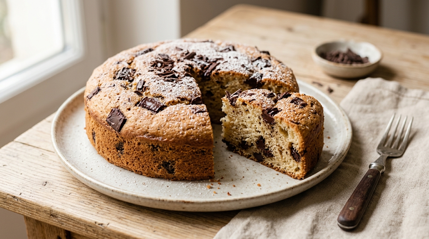 Gâteau aux éclats de chocolat (ou l'art d'utiliser des blancs d'oeufs)