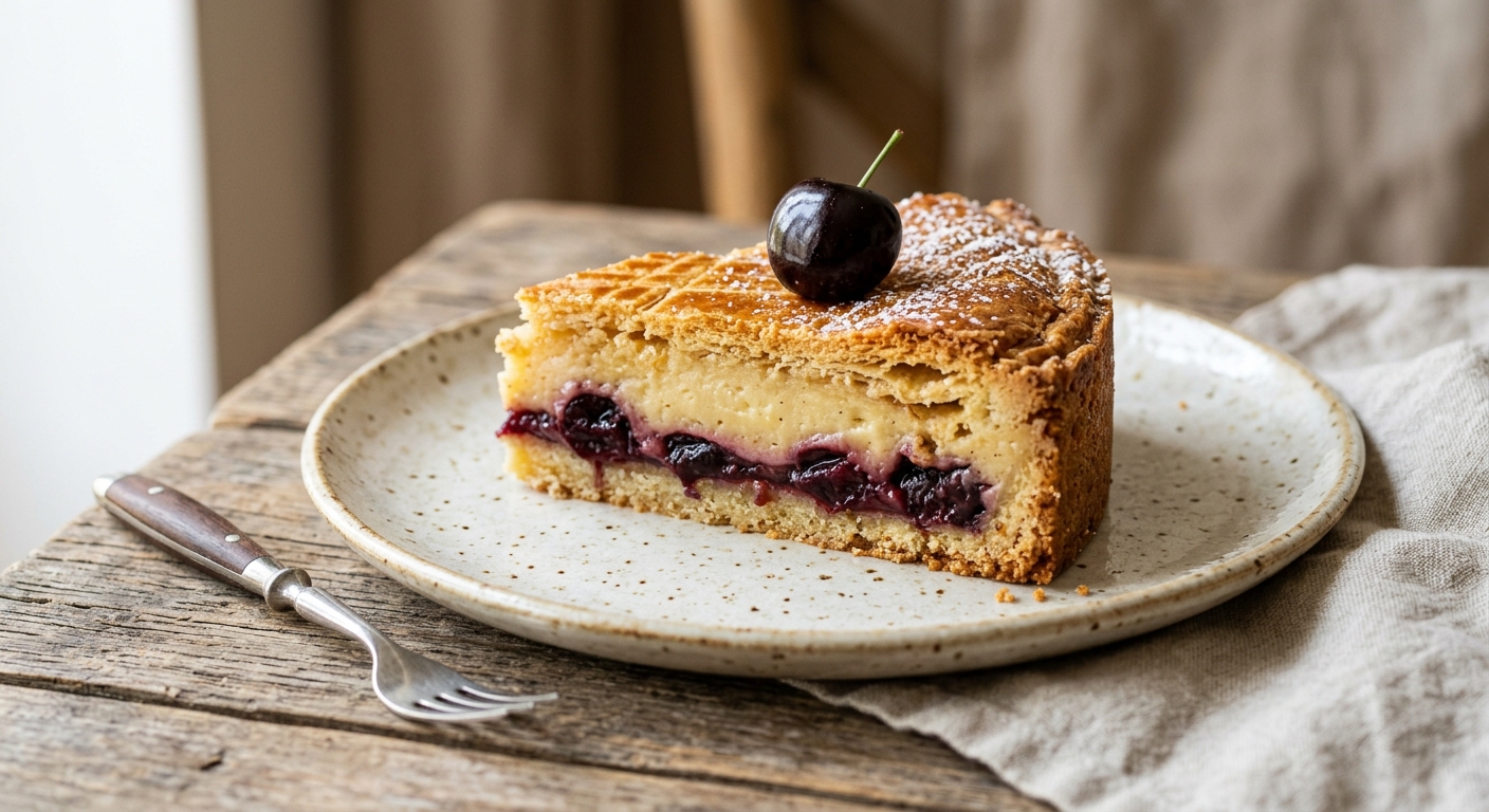 Gâteau basque à la cerise noire