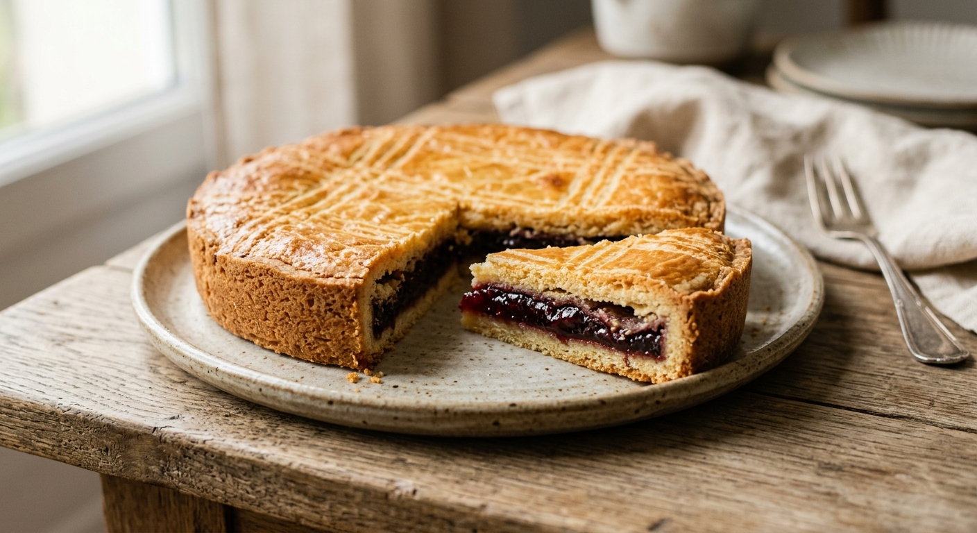 Gâteau basque aux cerises