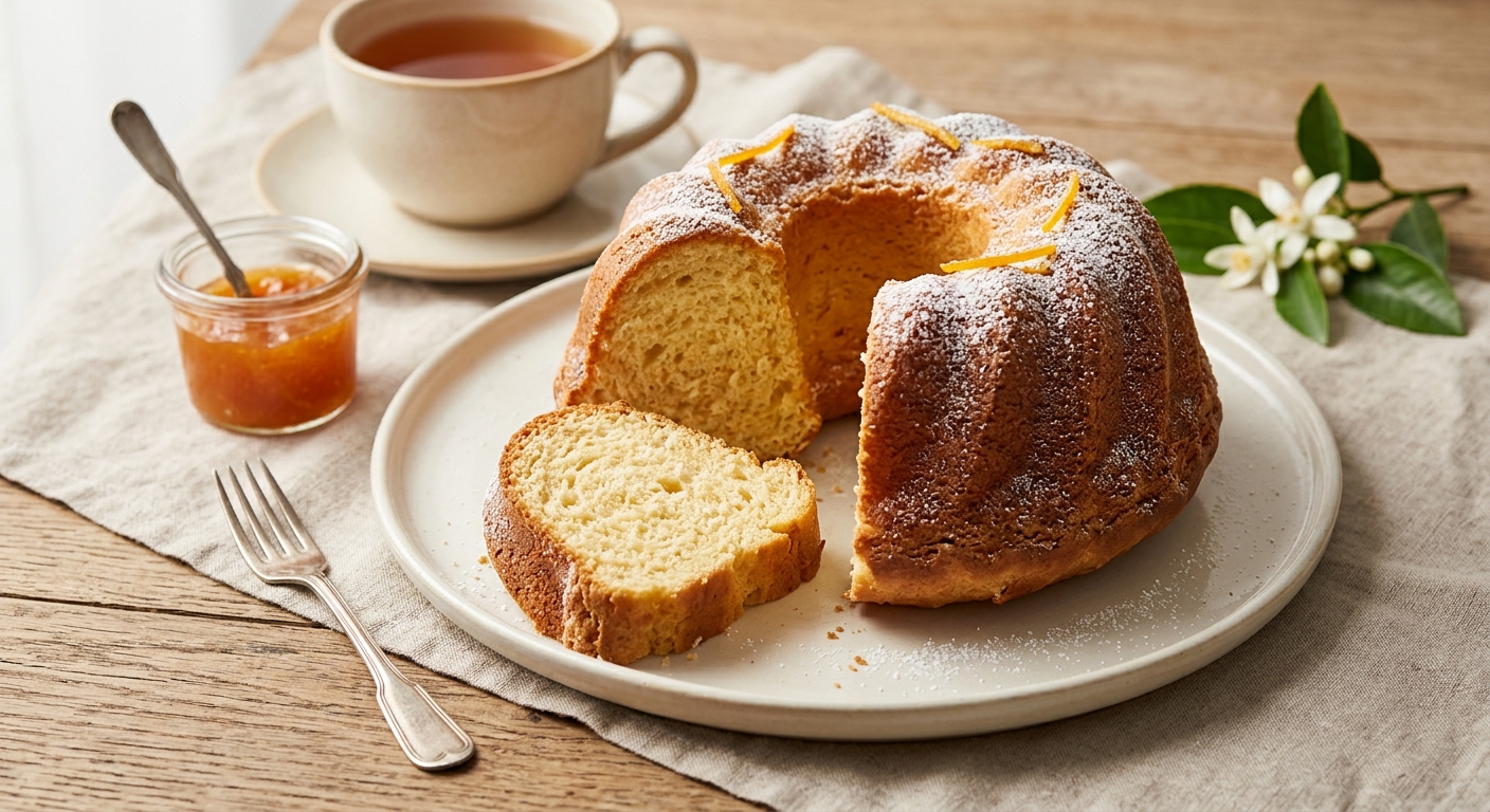 Gâteau brioché à la fleur d'oranger