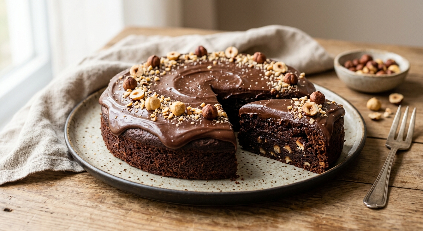 Gâteau italien chocolat noisettes de Donal Skehan - sans gluten