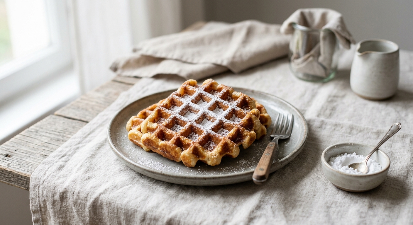 Gaufres au sucre glace