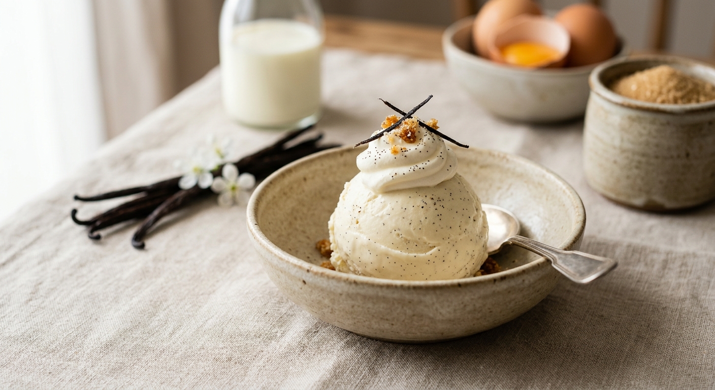 Glace à la vanille maison (sans sorbetière)