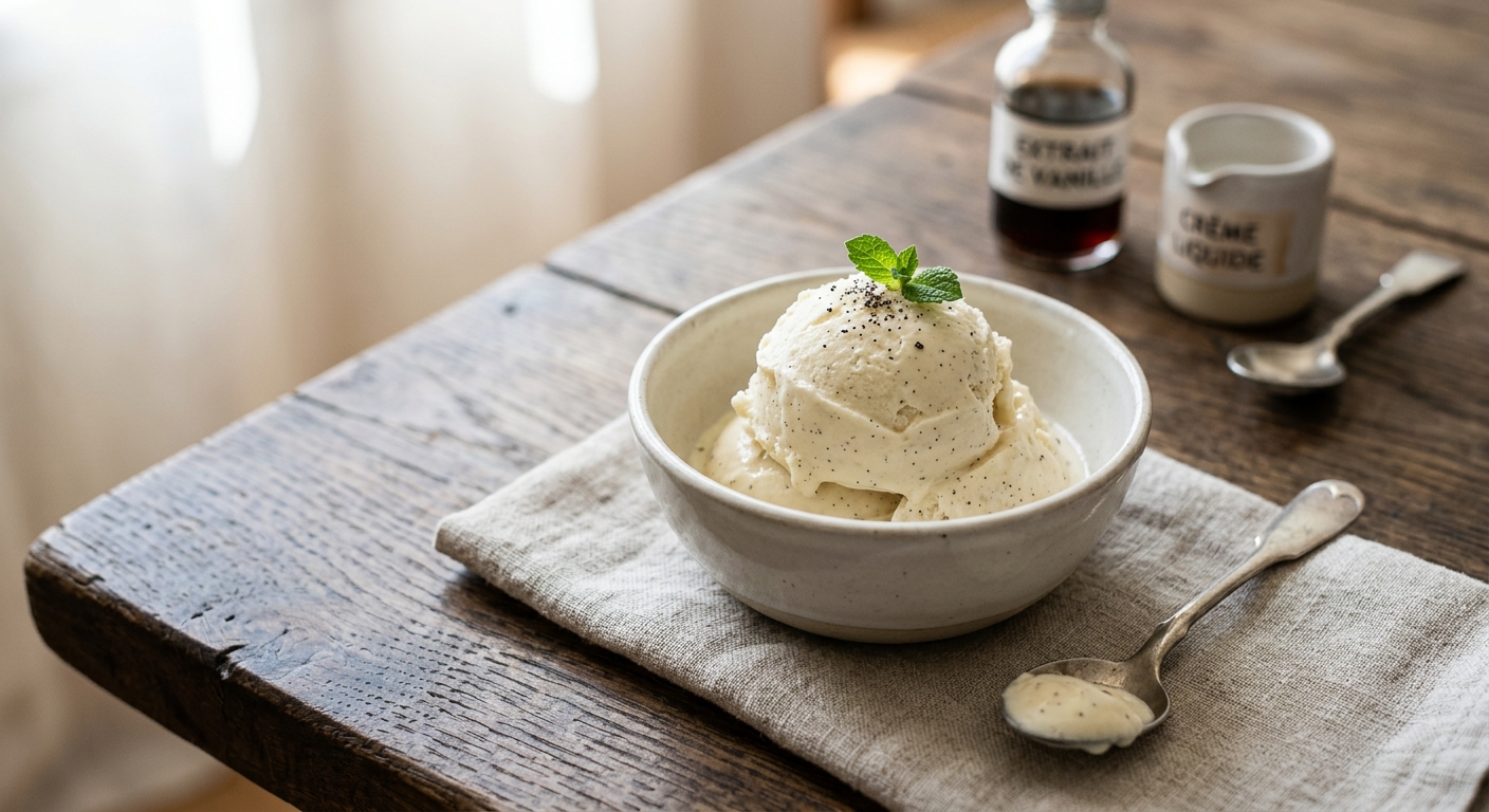 Glace vanille maison en 15 mn