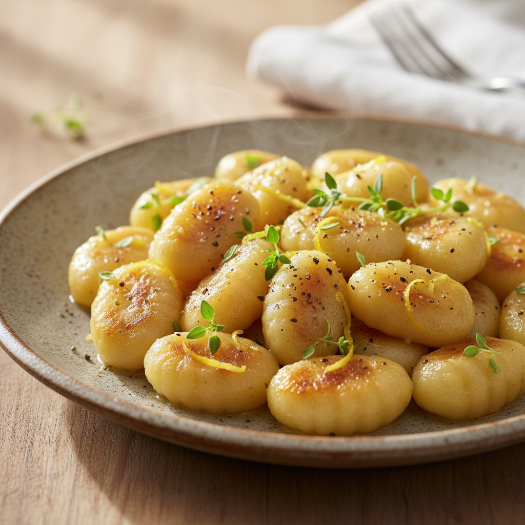 Gnocchi au beurre de citron