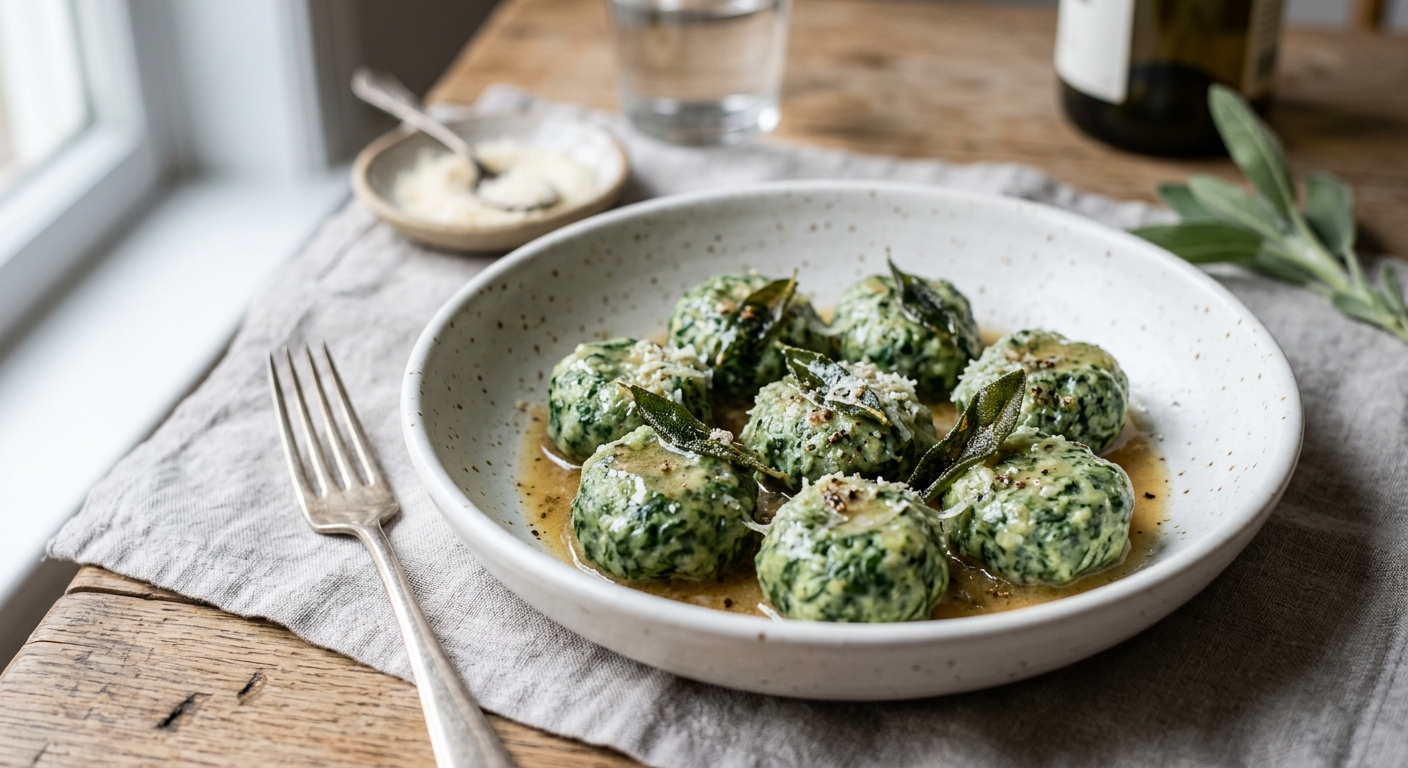 Gnudis épinards ricotta