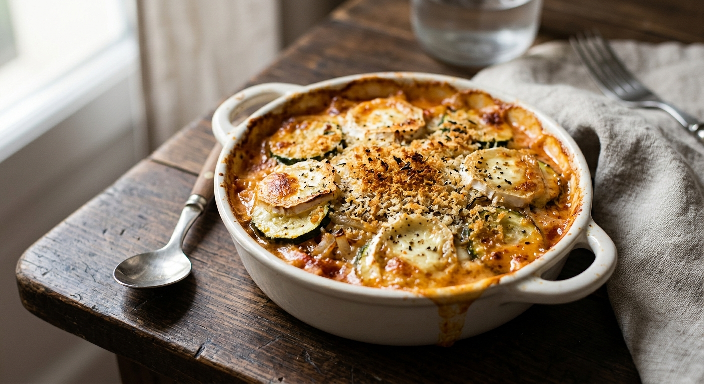 Gratin de courgettes au chèvre