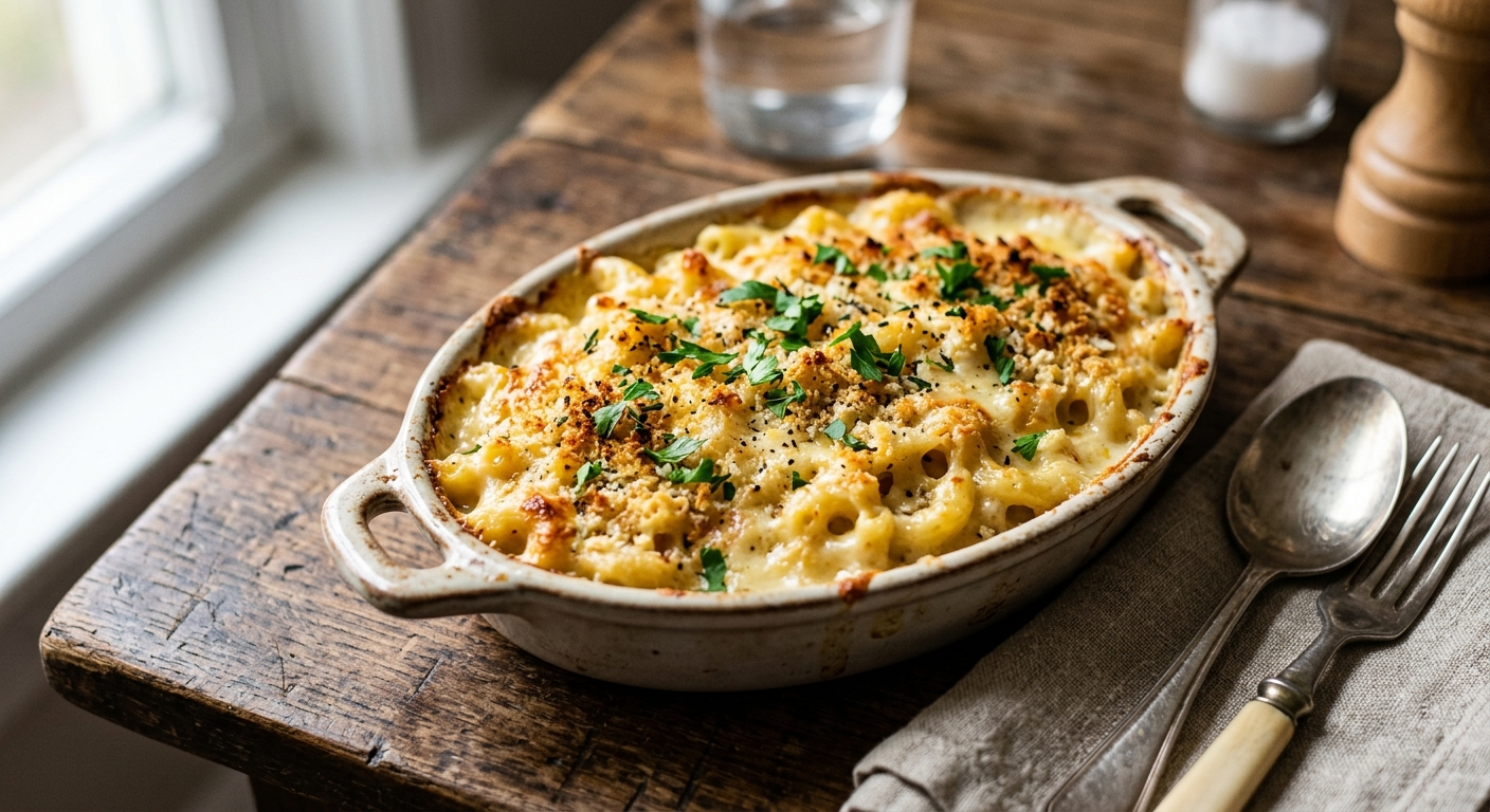 Gratin de macaronis à l'édam