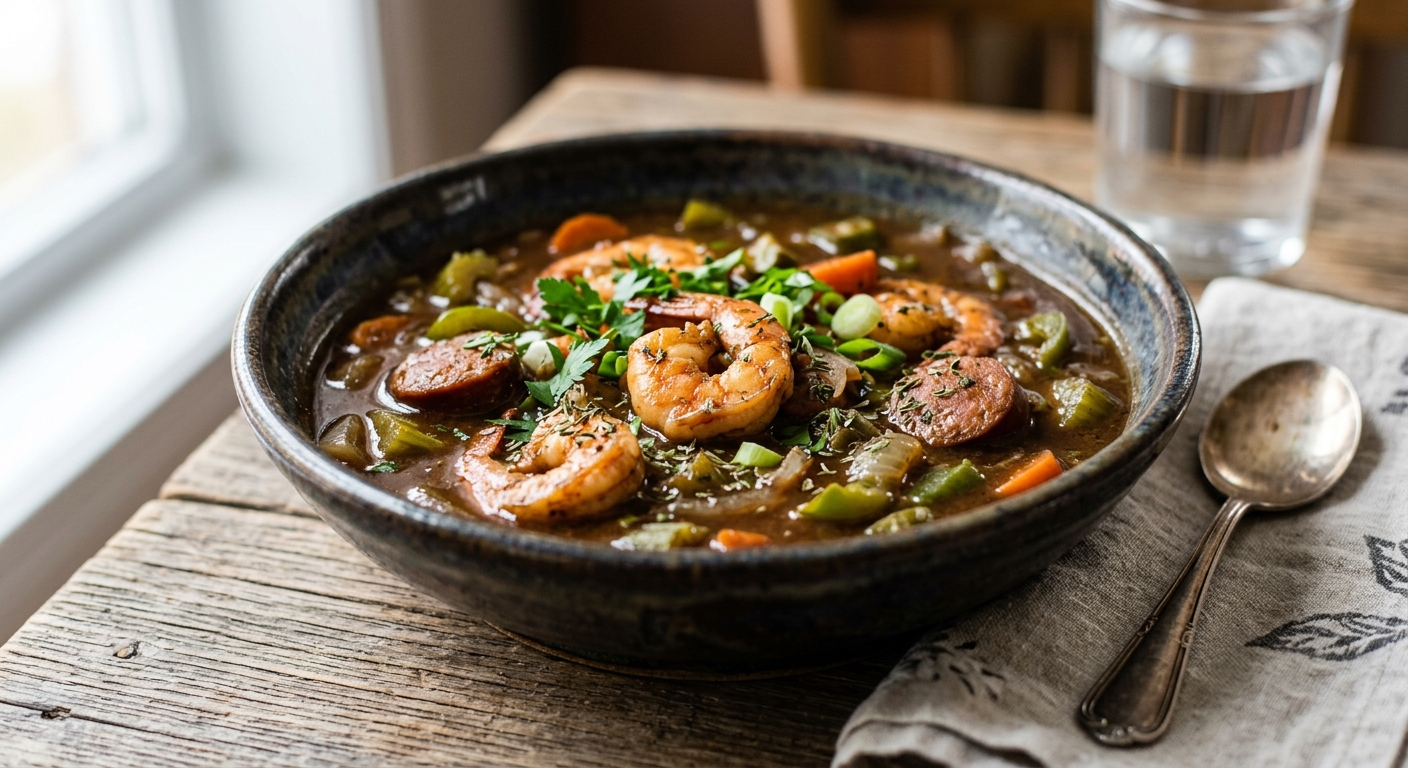 Gumbo de crevettes (louisiane)