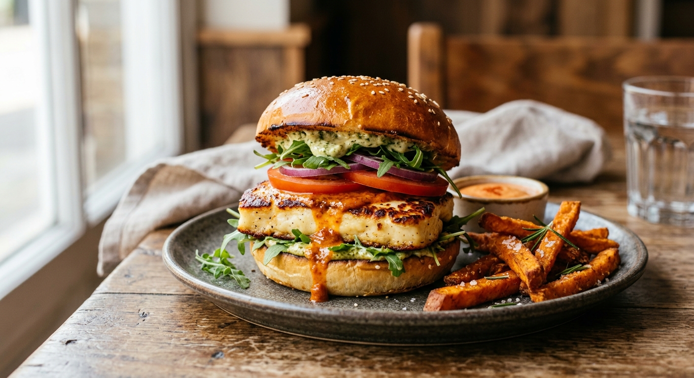 Halloumi burger