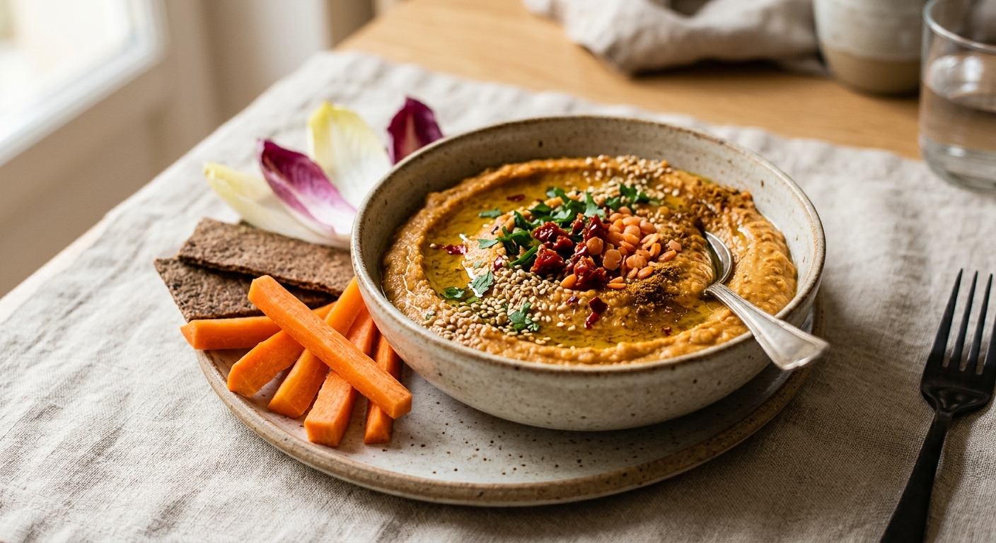 Houmous de lentilles au ras-el-hanout